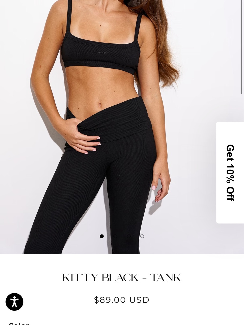 Black Ribbed Pants Set - Picture 4 of 8